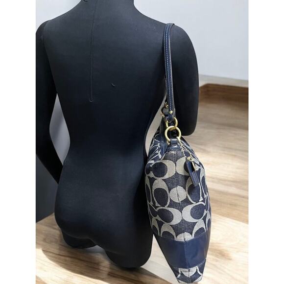 Y2K Coach 12549 Legacy Signature Denim Hobo Bag & 41718 Wristlet - Picture 10 of 16